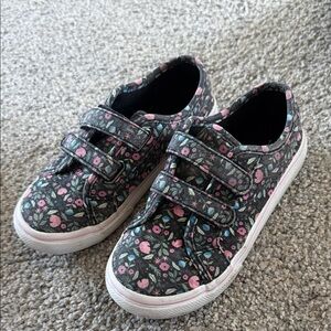 Floral Kids Shoes with Velcro Straps